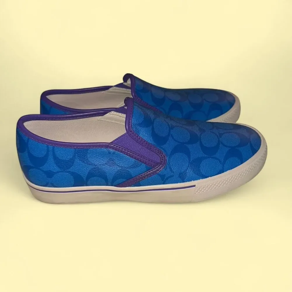Coach Men's Blue and Purple Trainers - Picture 3 of 4